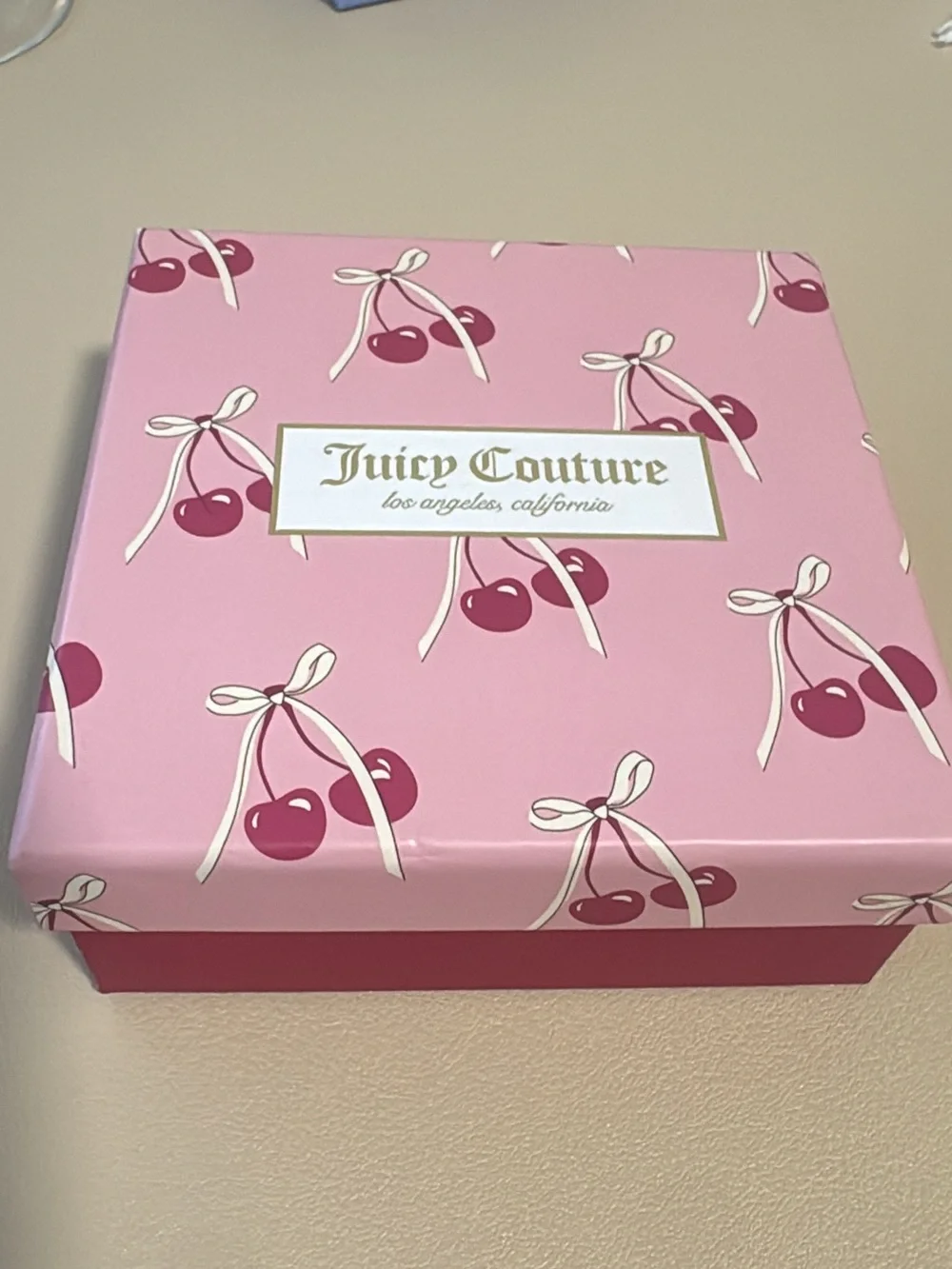 Juicy Couture Pink and Gold Enamel Charm Bracelet